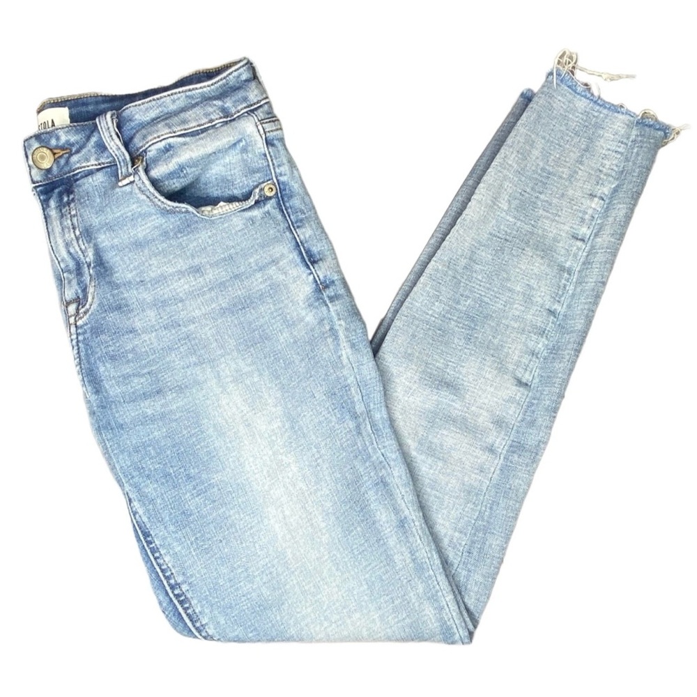 Pistola Jeans Womens 27 Stretch High Rise Skinny Frayed Cuffs